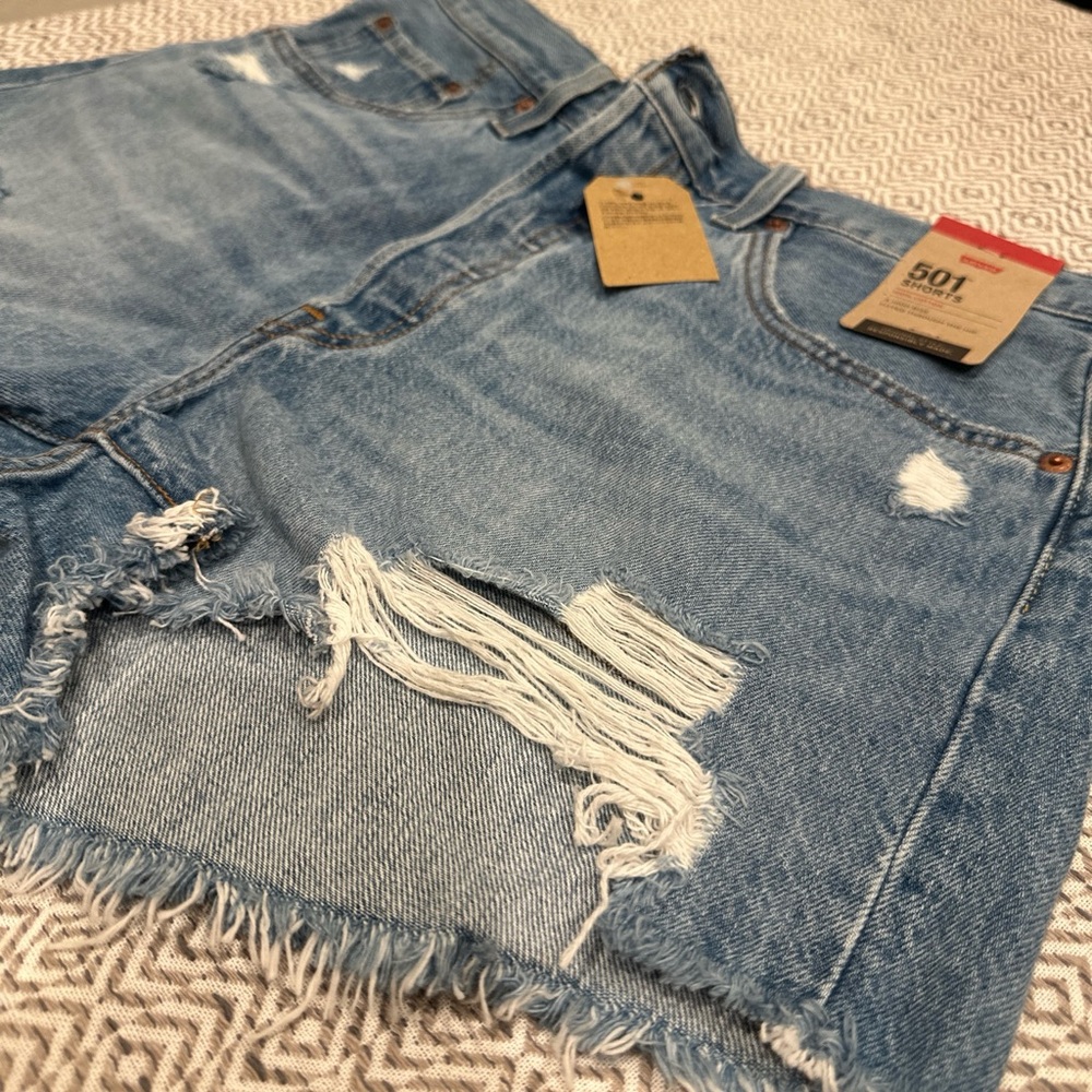 Levis 501 shorts high rise size 32